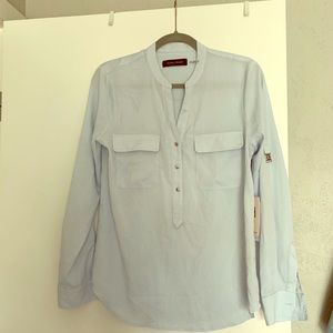 Invanka Trump light blue blouse shirt